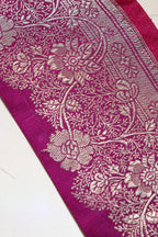 Pink Banarasi Handloom Vintage Pure Silk Border Lace ( 1 Mtr ) - Luxurion World