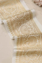 Dyeable Banarasi Mashru Silk Border (1 mtr) - Luxurion World