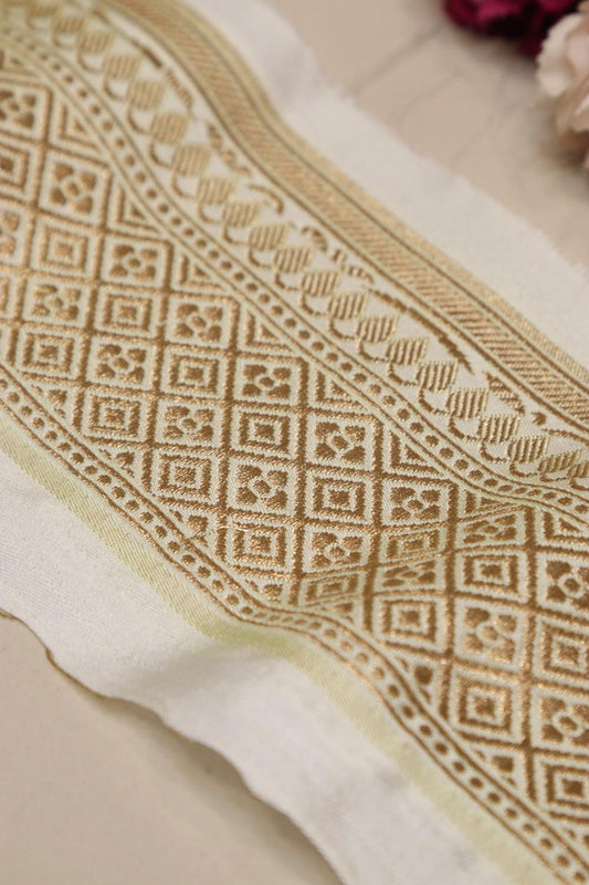 Dyeable Banarasi Silk Border Lace - Luxurion World