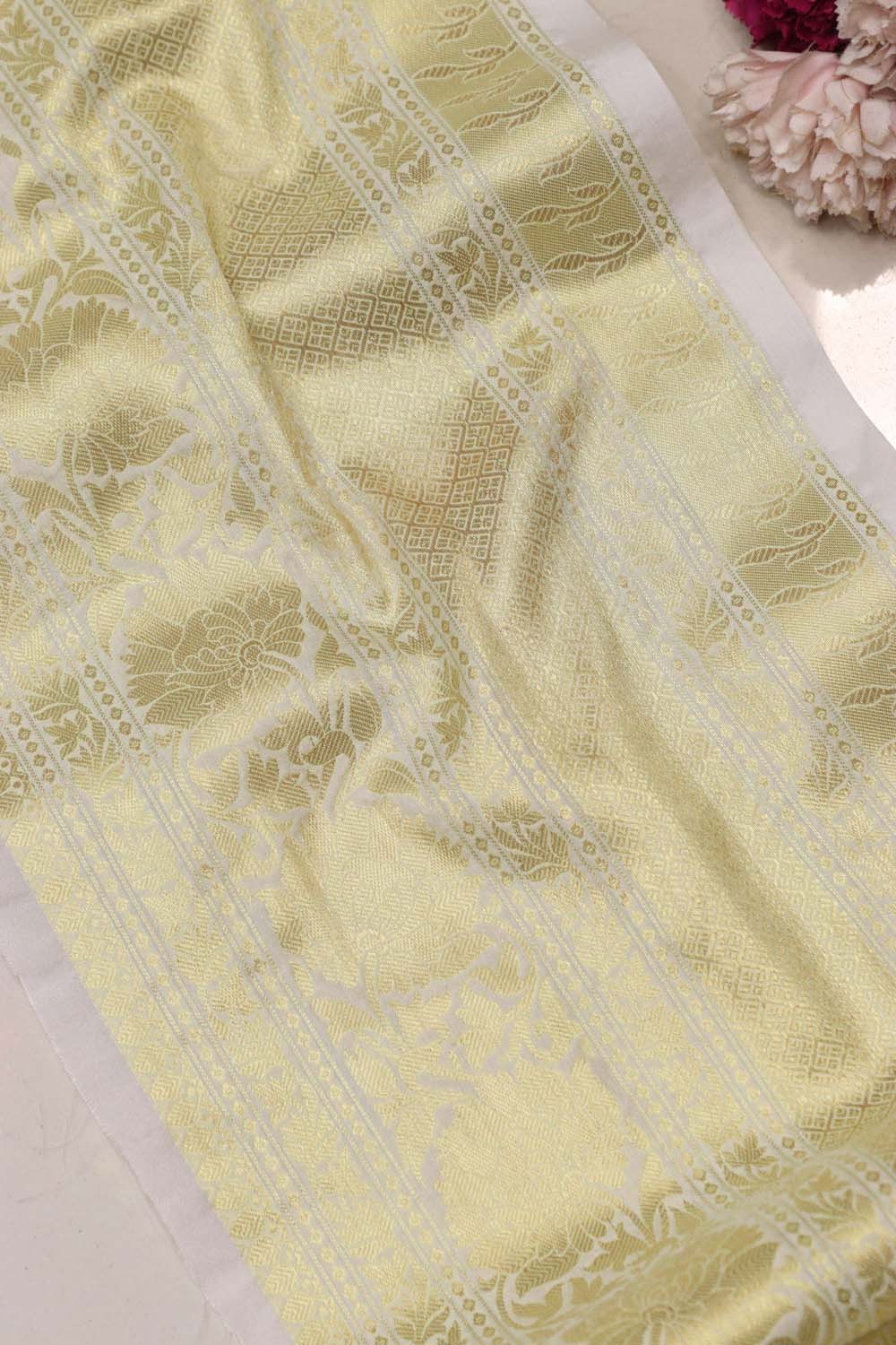 Dyeable Banarasi Silk Border Lace (1 Mtr) - Luxurion World