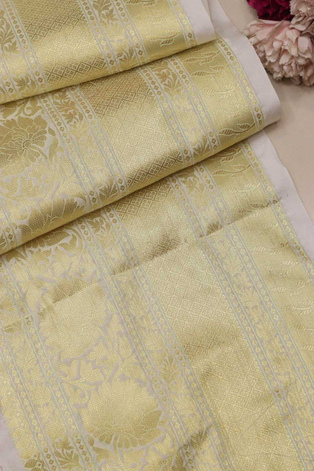 Dyeable Banarasi Silk Border Lace (1 Mtr) - Luxurion World