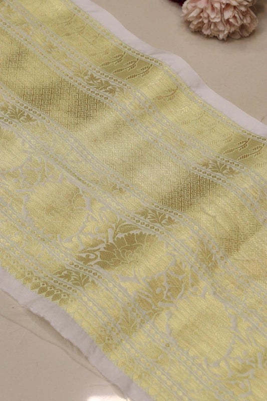 Dyeable Banarasi Silk Border Lace (1 Mtr) - Luxurion World