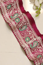 Pink Banarasi Silk Vintage Handloom Borders - Luxurion World