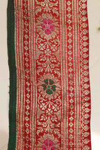 Red Banarasi Silk Vintage Handloom Borders - Luxurion World
