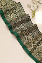 Green Banarasi Silk Vintage Handloom Borders - Luxurion World