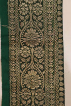 Green Banarasi Silk Vintage Handloom Borders - Luxurion World