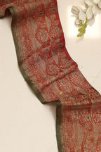 Orange Banarasi Silk Vintage Handloom Borders - Luxurion World