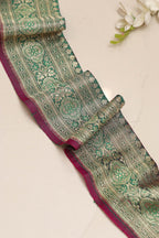 Green Banarasi Silk Vintage Handloom Borders (1 Mtr) - Luxurion World