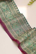 Green Banarasi Silk Vintage Handloom Borders (1 Mtr) - Luxurion World