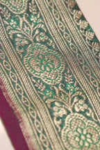 Green Banarasi Silk Vintage Handloom Borders (1 Mtr) - Luxurion World