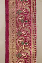 Pink Banarasi Handloom Vintage Pure Silk Border Lace ( 1 Mtr ) - Luxurion World