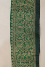 Green Banarasi Handloom Vintage Pure Silk Border Lace ( 1 Mtr ) - Luxurion World