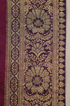 Purple Banarasi Handloom Vintage Pure Silk Border Lace ( 1 Mtr ) - Luxurion World