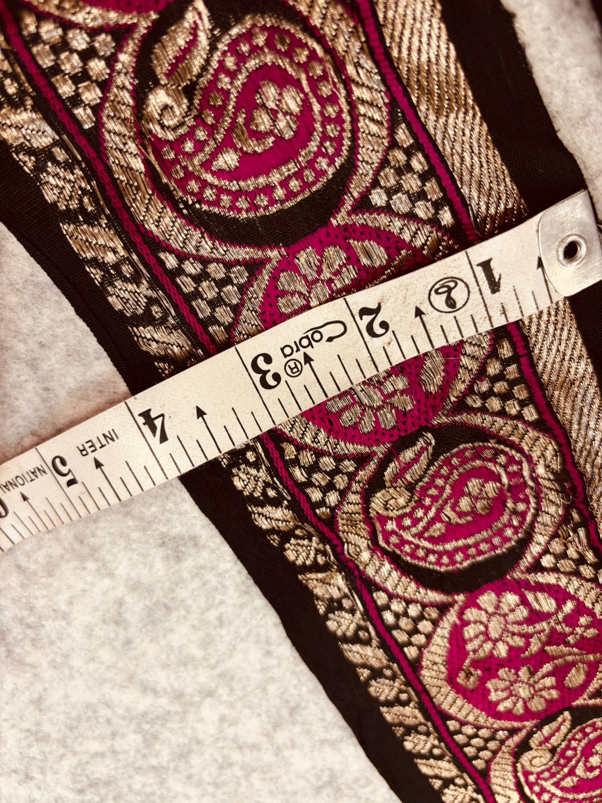 Black Pure Silk Vintage Banarasi Border Lace - Luxurion World