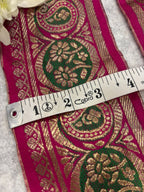 Pink Pure Silk Vintage Banarasi Border Lace - Luxurion World