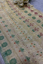 Pastel Banarasi Pure Silk Border Lace  Vintage Weave, Festive & Bridal ( 1 Mtr )