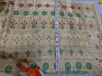 Pastel Banarasi Pure Silk Border Lace  Vintage Weave, Festive & Bridal ( 1 Mtr )