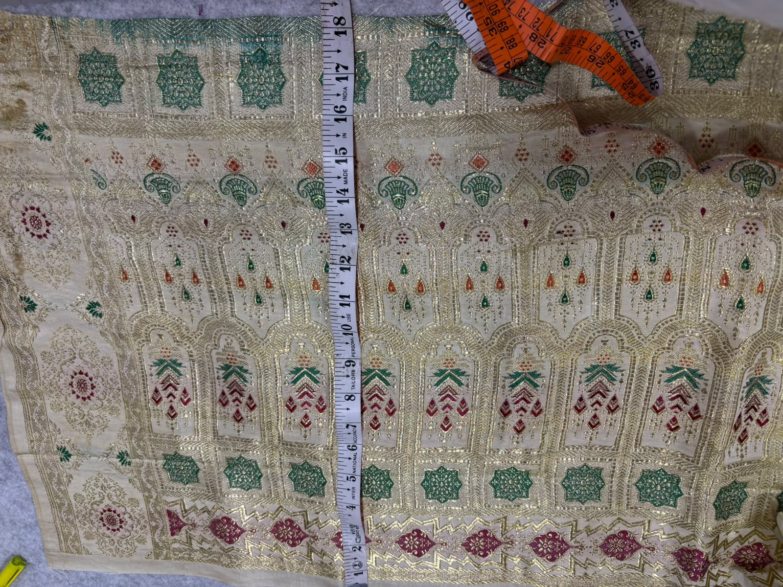 Pastel Banarasi Pure Silk Border Lace  Vintage Weave, Festive & Bridal ( 1 Mtr )