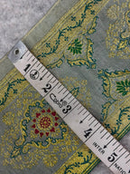 Grey Banarasi Pure Silk Border Lace — Vintage Weave, Festive & Bridal