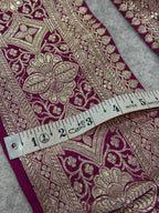 Pink Banarasi Pure Silk Border Lace — Vintage Weave, Festive & Bridal