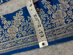Blue Banarasi Pure Silk Border Lace — Vintage Weave, Festive & Bridal
