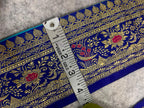 Blue Banarasi Pure Silk Lace — Vintage Border Weave, Festive