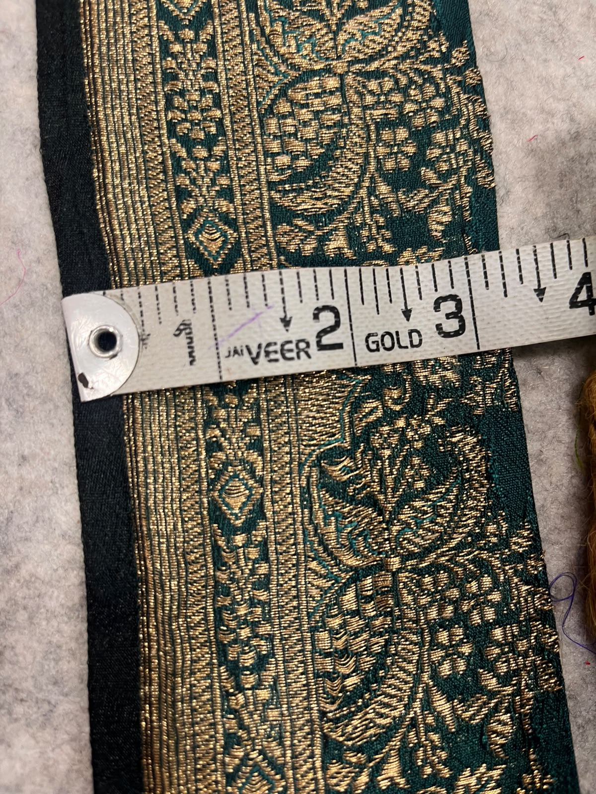 IL2B126082502 Blue Banarasi Pure Silk Vintage Border Lace