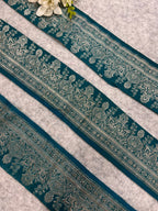 Blue Banarasi Pure Silk Vintage Border Lace ( 1 Mtr )