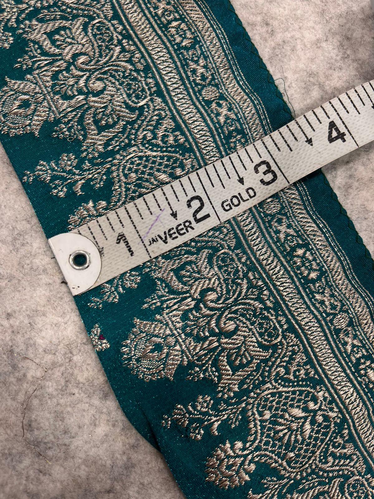 Blue Banarasi Pure Silk Vintage Border Lace ( 1 Mtr )