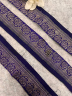 Purple Banarasi Pure Silk Vintage Border Lace ( 1 Mtr )