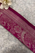 Pink Banarasi Pure Silk Vintage Border Lace ( 1 Mtr )