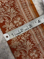 IL2B126082909 Orange Banarasi Pure Silk Vintage Border Lace