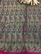 Green Banarasi Pure Silk Vintage Border Lace ( 1 Mtr )