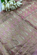 Pink Banarasi Pure Silk Vintage Border Lace ( 1 Mtr )