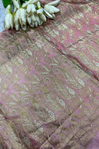 Pink Banarasi Pure Silk Vintage Border Lace ( 1 Mtr )