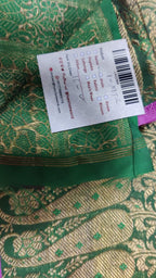 Green Banarasi Pure Silk Vintage Border Lace ( 1 Mtr )