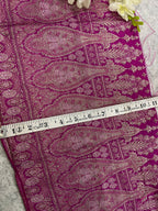 Pink Banarasi Pure Silk Vintage Border Lace