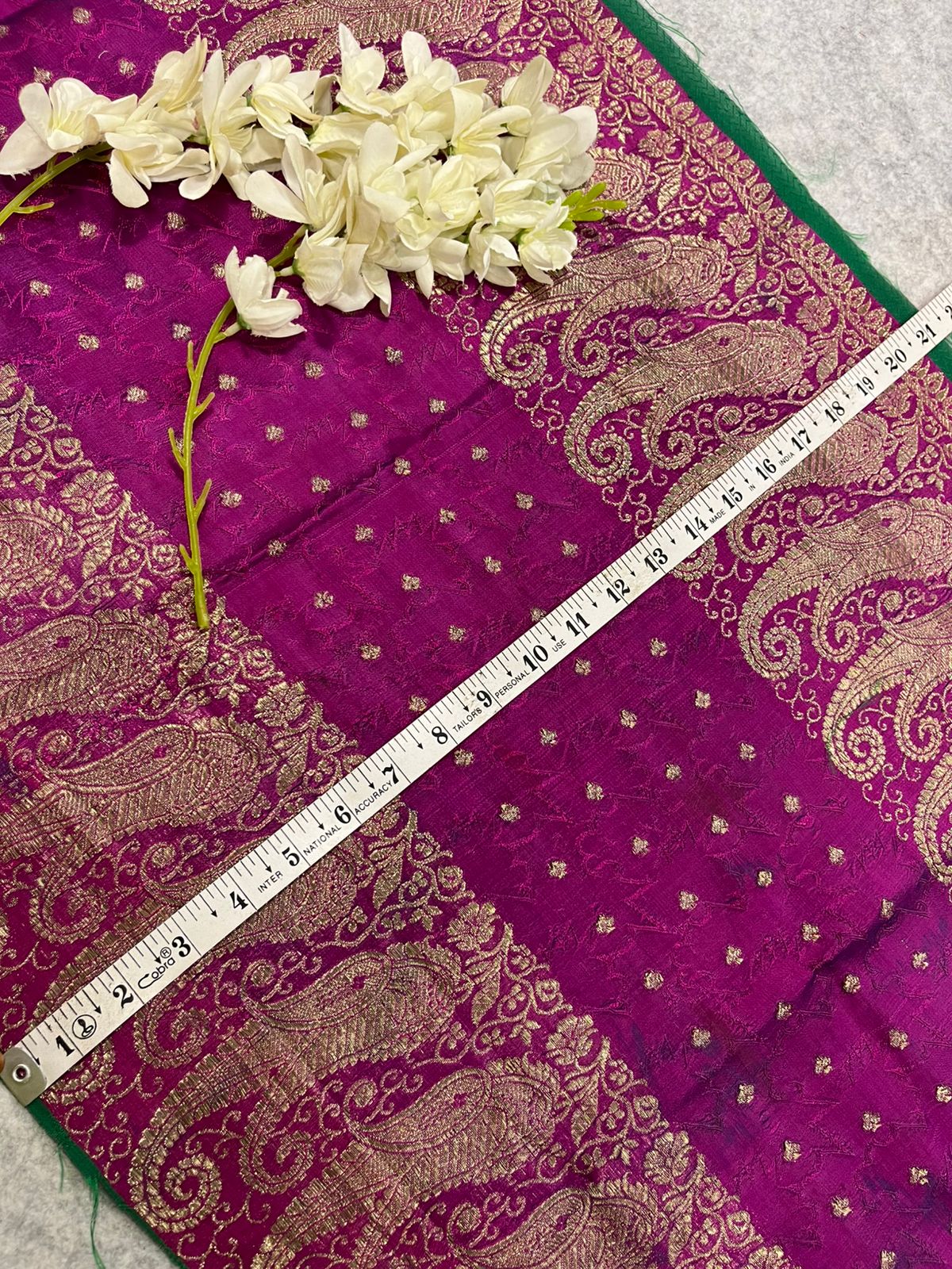 Pink Banarasi Pure Silk Vintage Border Lace ( 1 Mtr )