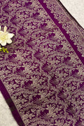 Purple Banarasi Pure Silk Vintage Border Lace ( 0.8 Mtr )