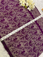 Purple Banarasi Pure Silk Vintage Border Lace ( 0.8 Mtr )