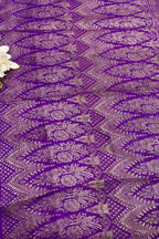 Purple Banarasi Pure Silk Vintage Border Lace (0.5 Mtr )