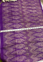 Purple Banarasi Pure Silk Vintage Border Lace (0.5 Mtr )