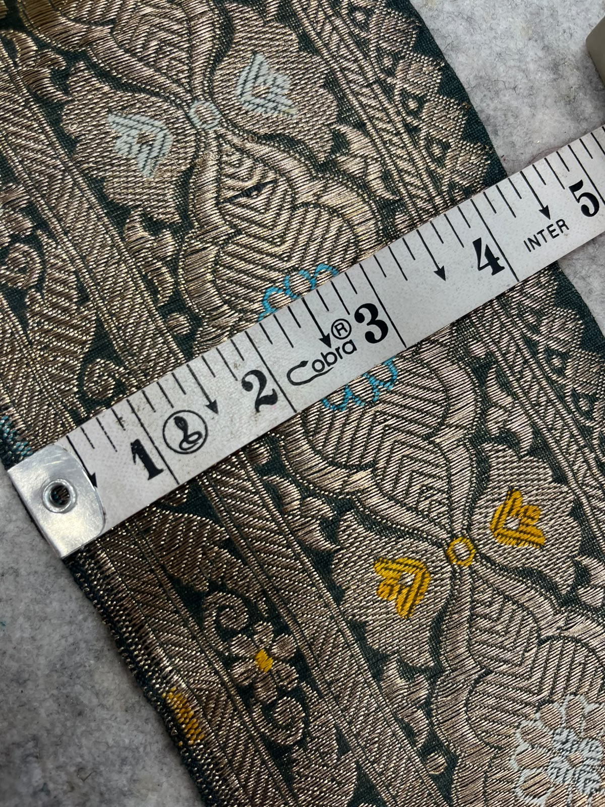 Grey Banarasi Pure Silk Lace  Vintage Border Occasion