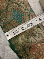 Green Banarasi Pure Silk Lace  Vintage Border Occasion