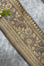 Pastel Banarasi Pure Silk Lace Vintage Border Design ( 1 Mtr )