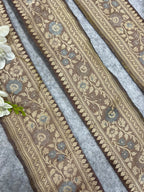 Pastel Banarasi Pure Silk Lace Vintage Border Design ( 1 Mtr )