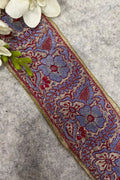 Pastel Banarasi Pure Silk Border Lace Vintage Design ( 1 Mtr )