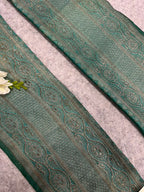 Blue Banarasi Pure Silk Vintage Border Lace ( 1 Mtr )