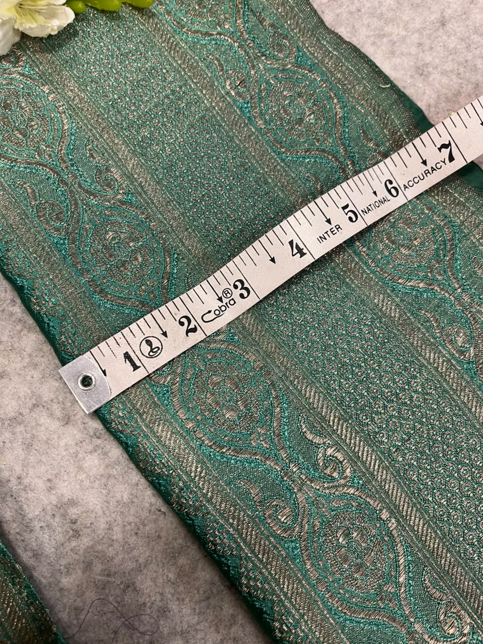 Blue Banarasi Pure Silk Vintage Border Lace ( 1 Mtr )
