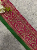 Pink Banarasi Pure Silk Vintage Border Lace ( 1 Mtr )